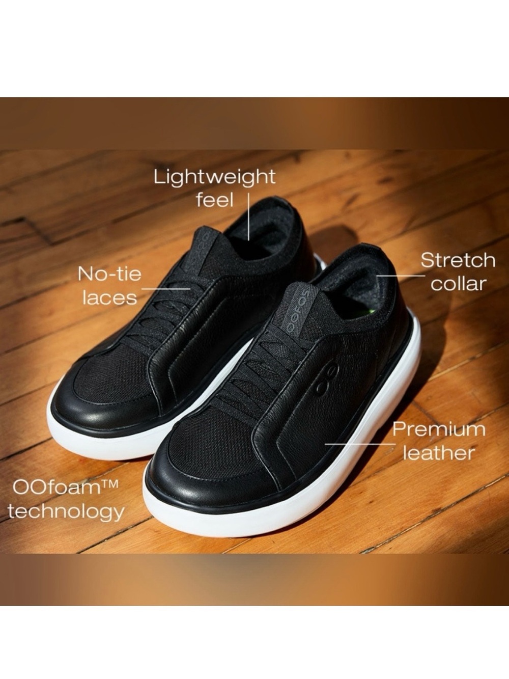 Oofos OOMG+ Club Leather Slip On Sneaker Shoe Comfort Recovery Mens EU45 Size 12